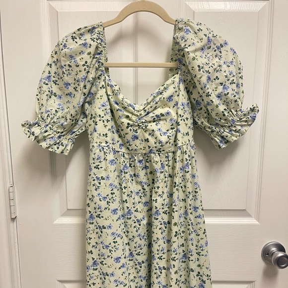 Abercrombie & Fitch Green Floral Midi Dress - Picture 2 of 13